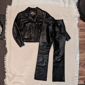 Harley-Davidson Women's Leather Jacket & Matching Pants